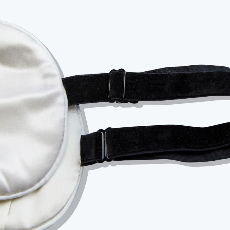 Ice Compress Silk Eye Mask Adjustable, White