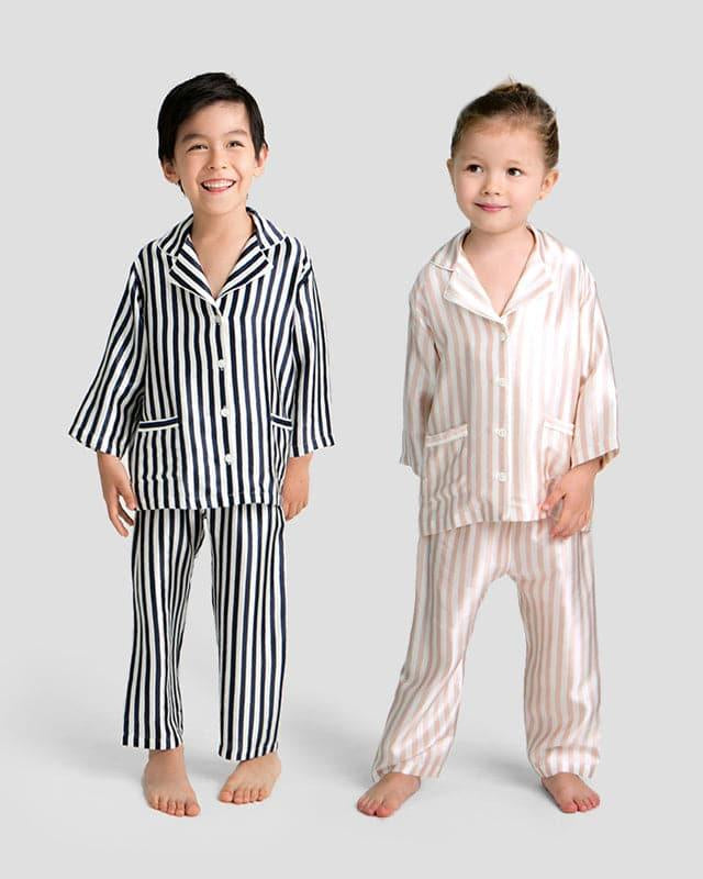 Kid's Stripe Silk Pajama Set - DAISYSILK