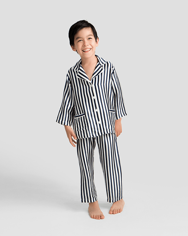 Kid's Stripe Silk Pajama Set - DAISYSILK