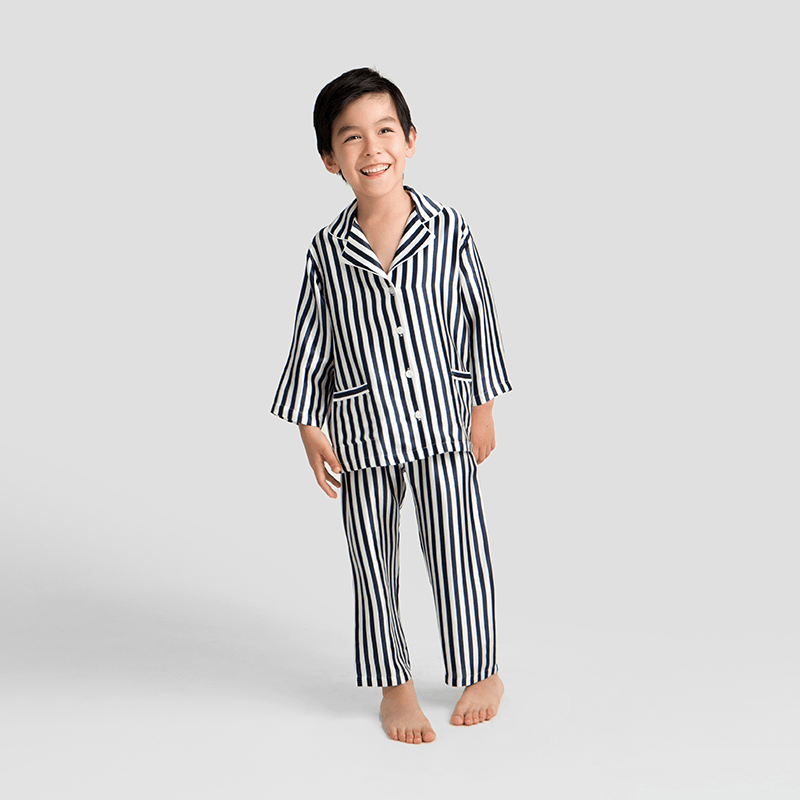 Kid's Stripe Silk Pajama Set - DAISYSILK