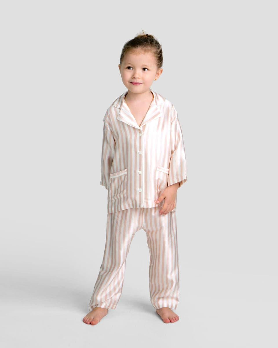 Kid's Stripe Silk Pajama Set - DAISYSILK