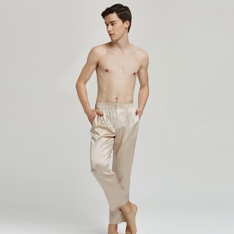Men's Silk Pajama Pants Sleep Pants - DAISYSILK