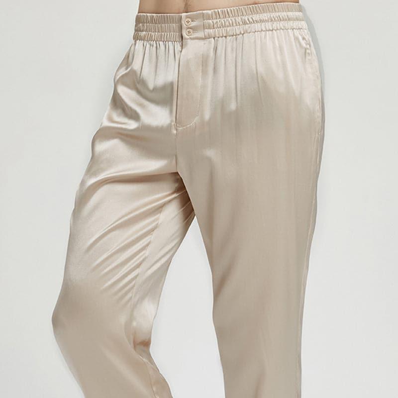 Men's Silk Pajama Pants Sleep Pants - DAISYSILK