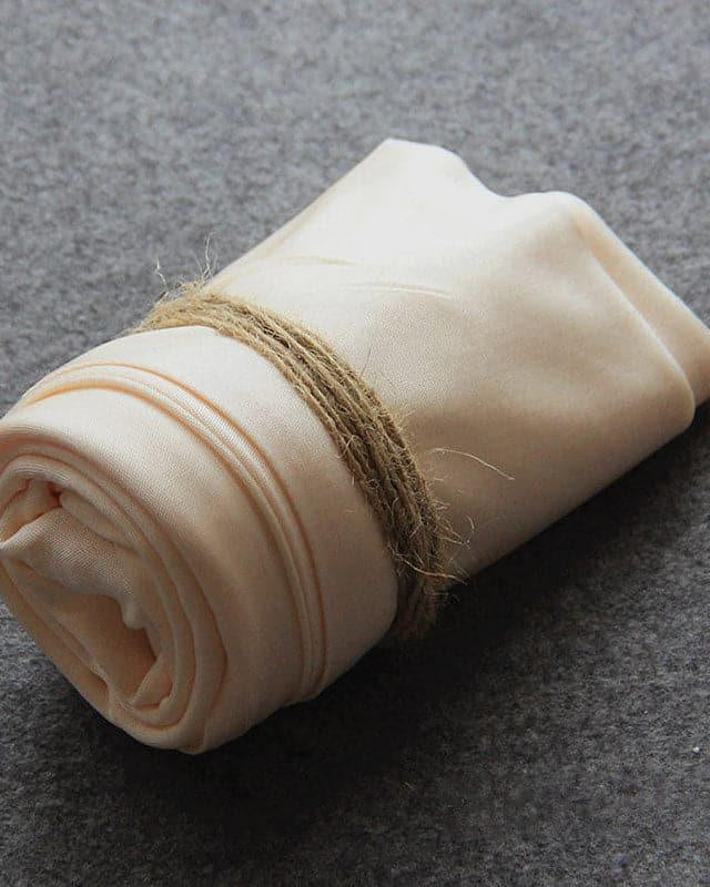 Mulberry Silk Long Thermal Underwear Set for Women Light Beige