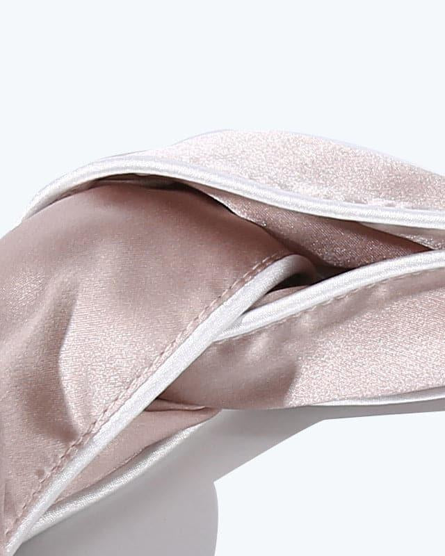 Piping Elastic Silk Hair Bands For Ladies, Pink