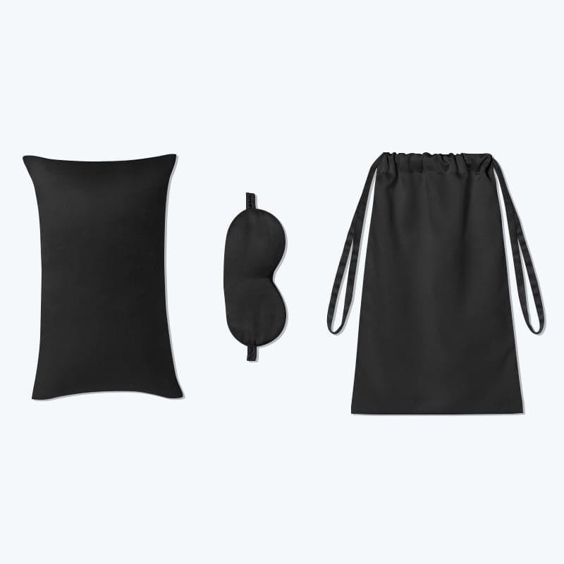 Cushion Eyemask and Storage Bag 3 Pcs Silk Travel Set - DAISYSILK