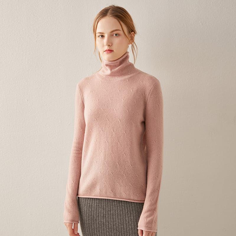Soft Thin Knit Cashmere Sweater Pink