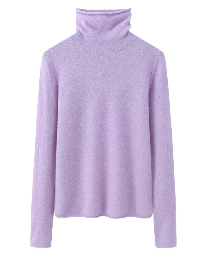 Soft Thin Knit Cashmere Sweater Purple