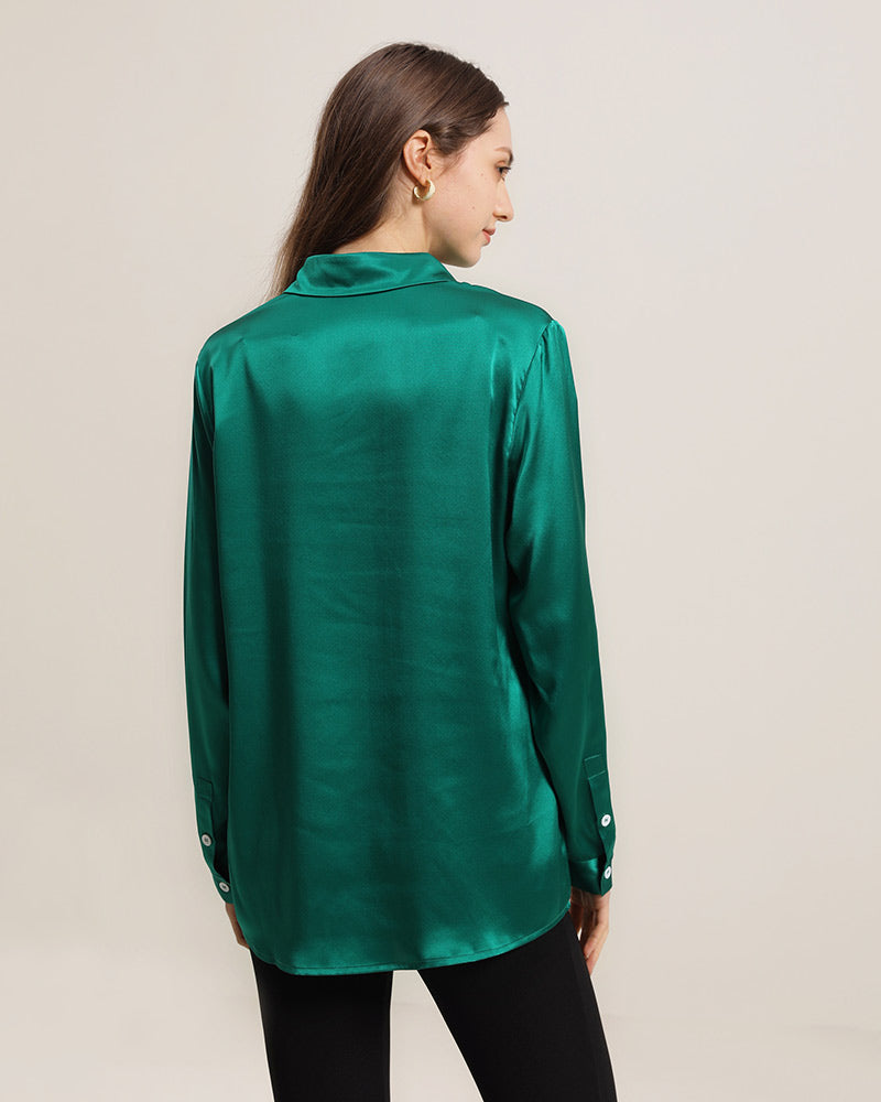 Women's Basic Silk Shirt - DAISYSILK