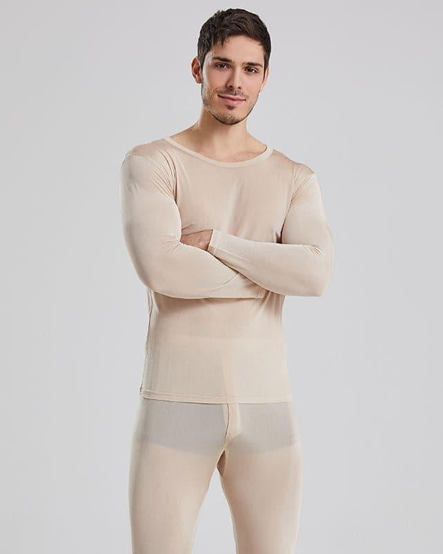 Men's 100% Silk Lightweight Thermal Underwear Set - DAISYSILK