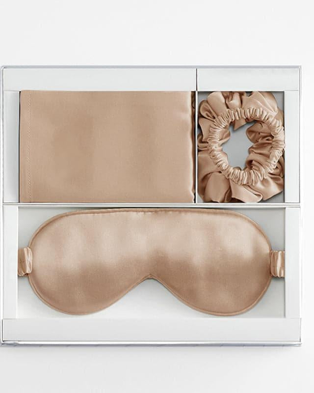 Silk Travel Suit 3 PCS Scrunchy Pillowcase And Eyemask - DAISYSILK