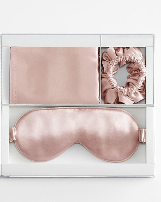 Silk Travel Suit 3 PCS Scrunchy Pillowcase And Eyemask - DAISYSILK