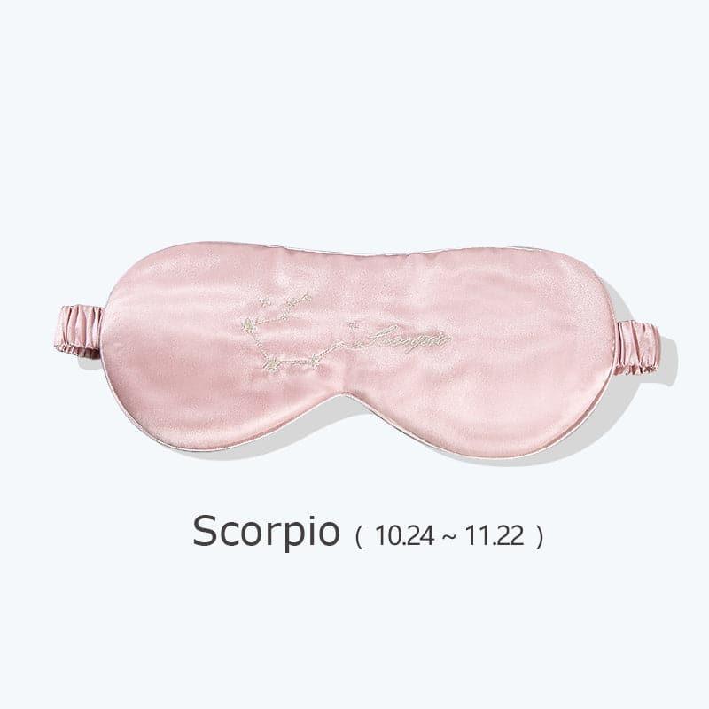 12 Constellation Pink Silk Sleep Mask 22 Momme - DAISYSILK