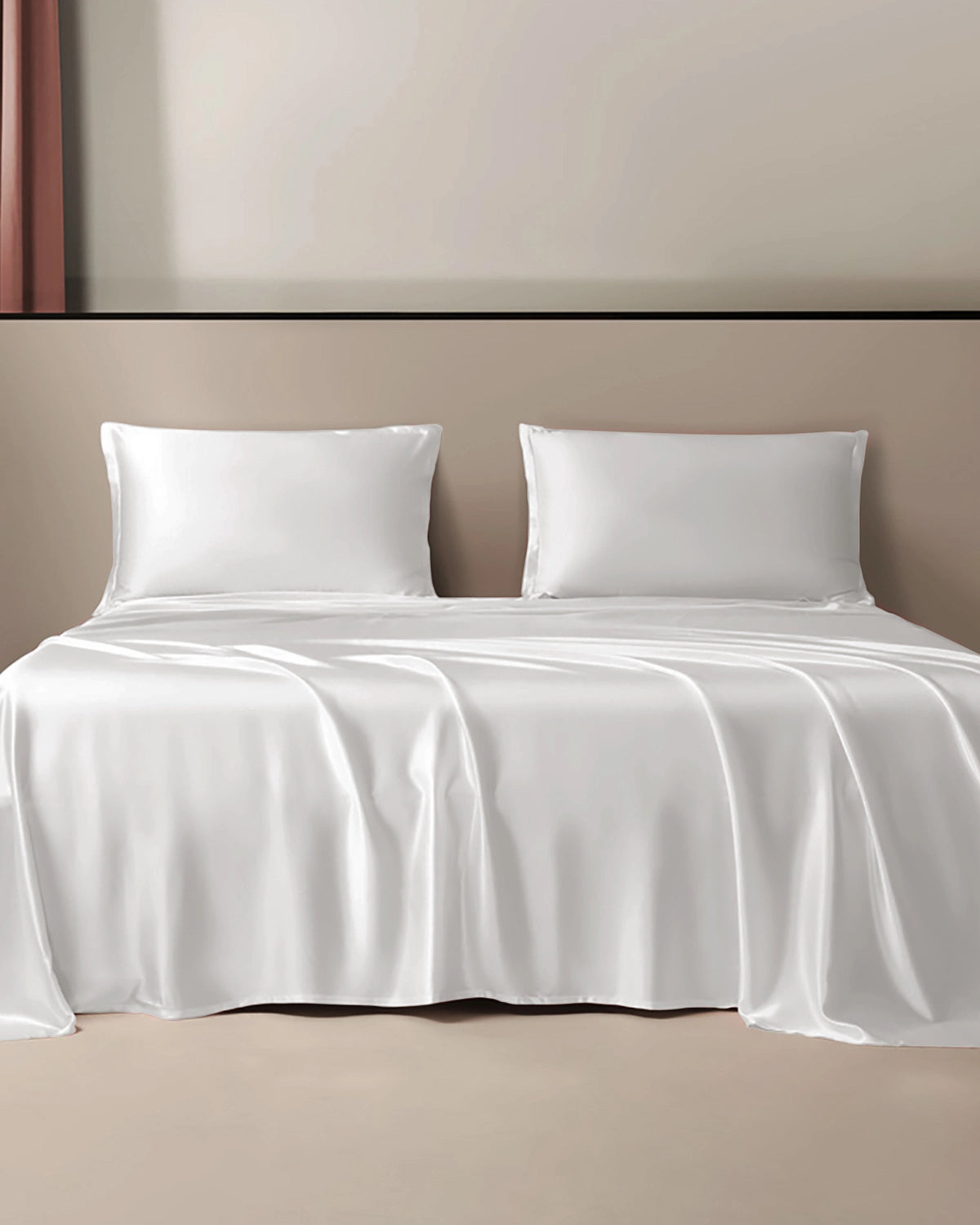 19 Momme Silk Flat Sheet, White