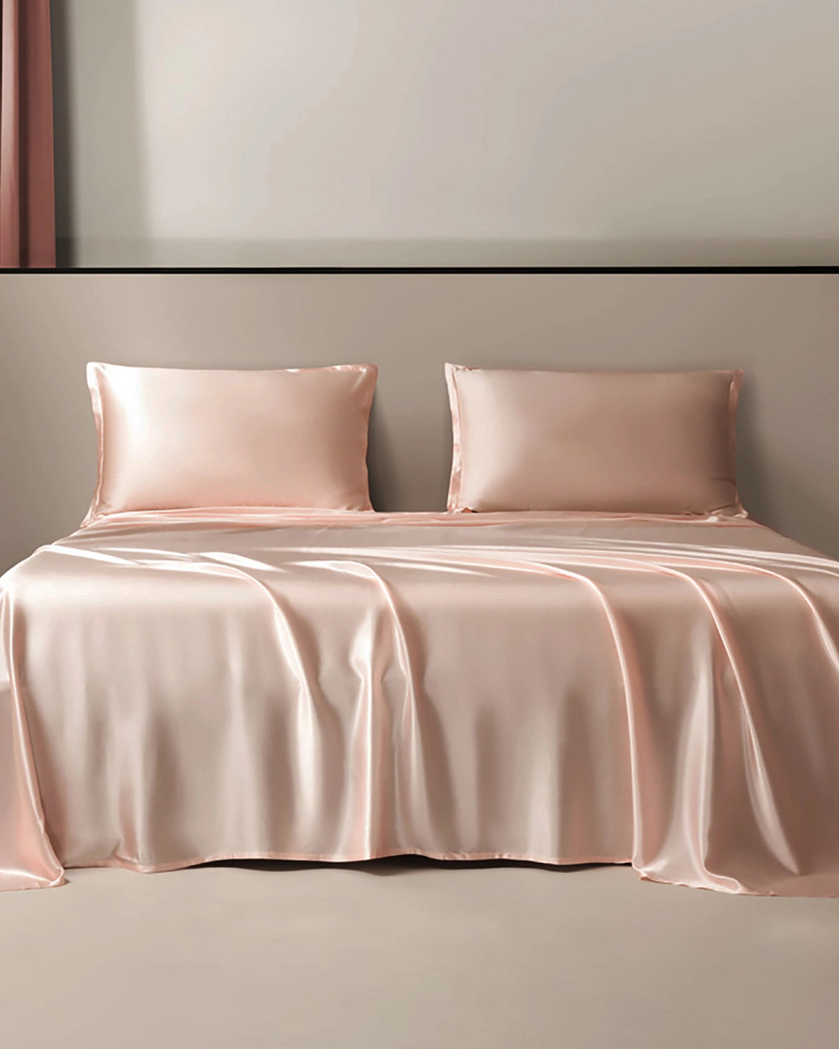 19 Momme Silk Flat Sheet, Pink
