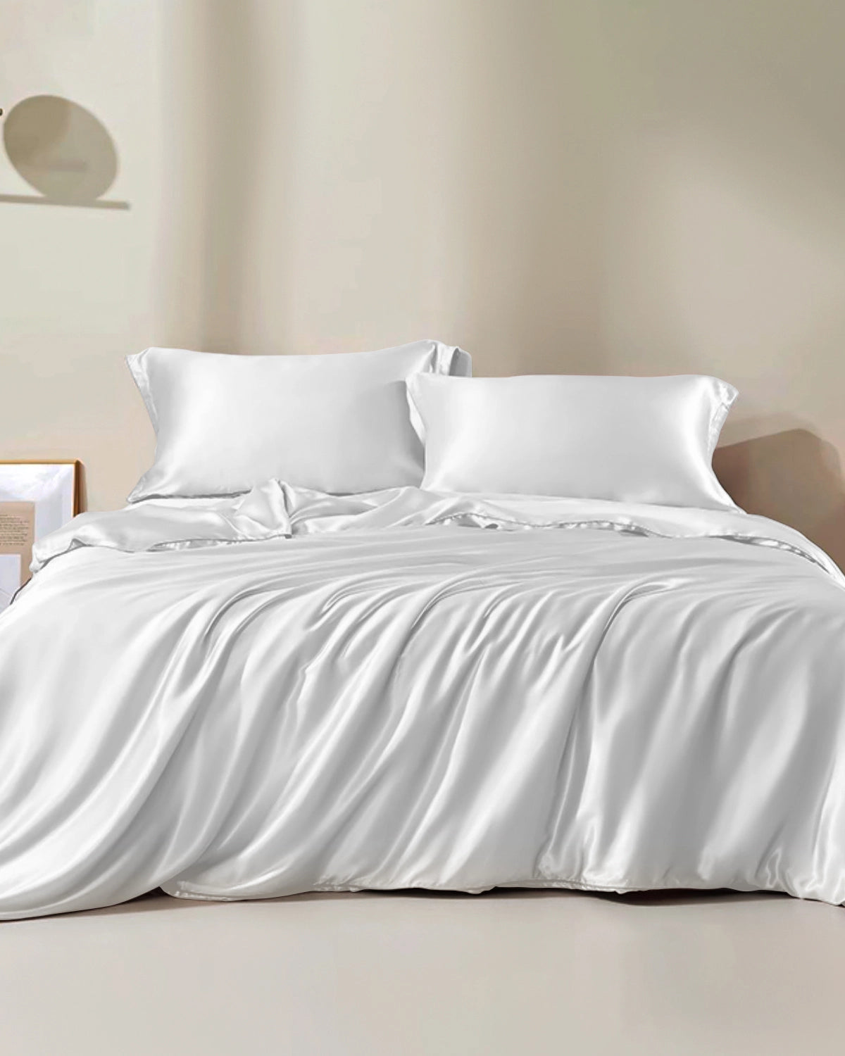 19 Momme Seamless Silk Duvet Cover, Ivory