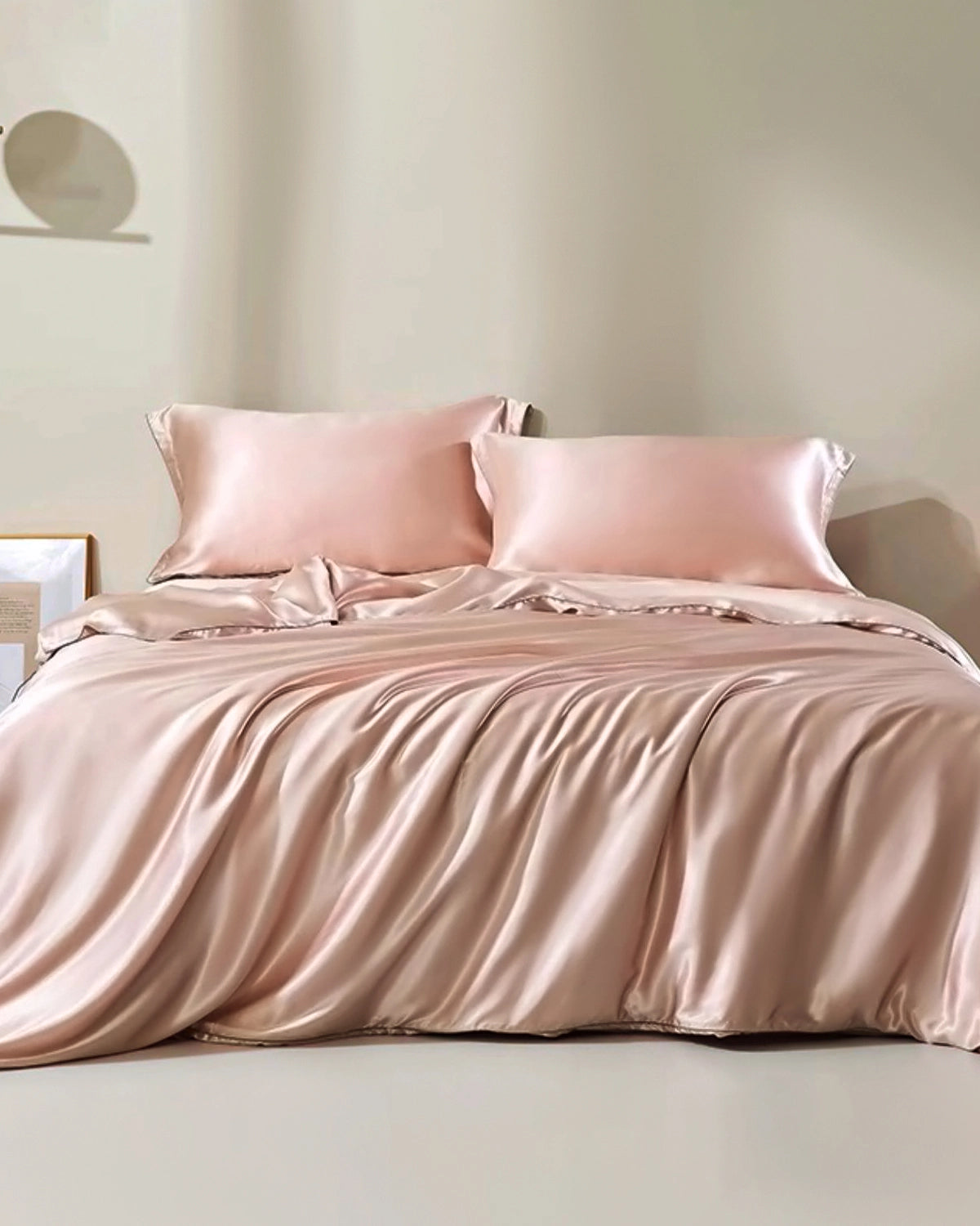 19 Momme Seamless Silk Duvet Cover, Pink