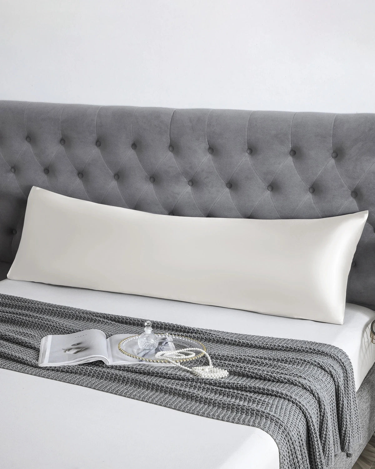 19 Momme Silk Body Pillowcase 20"x54", White