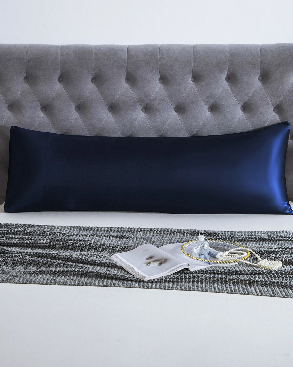 19 Momme Silk Body Pillowcase 20"x60", Navy