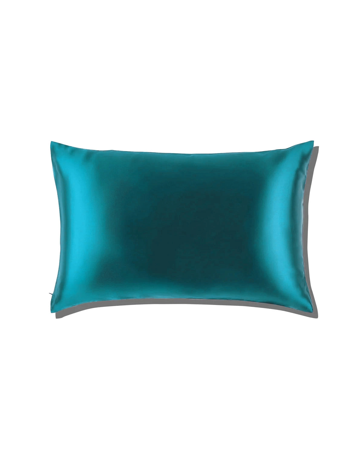 Zippered Single Sided Silk Pillowcase, Peacock Blue