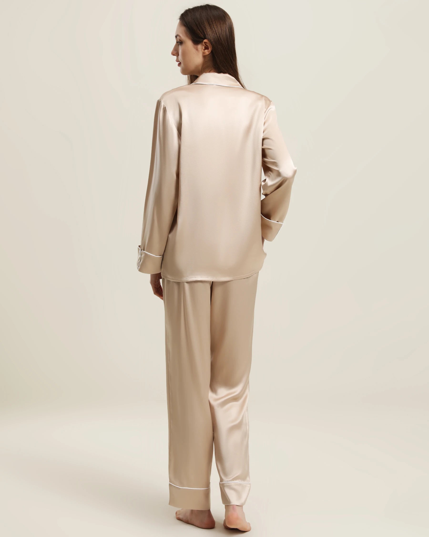 22 Momme Classic Silk Pajamas Set Champagne