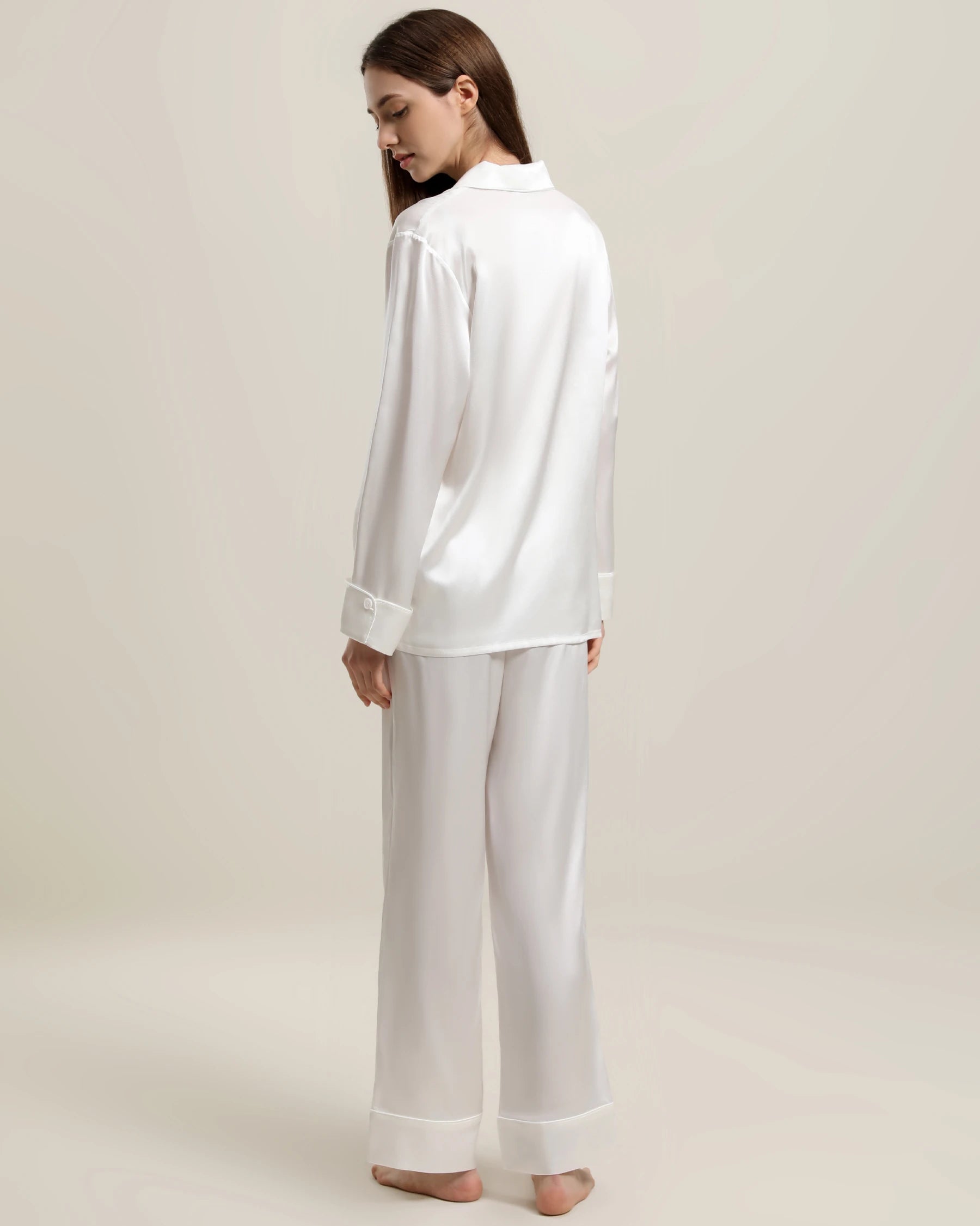 22 Momme Classic Silk Pajamas Set Ivory