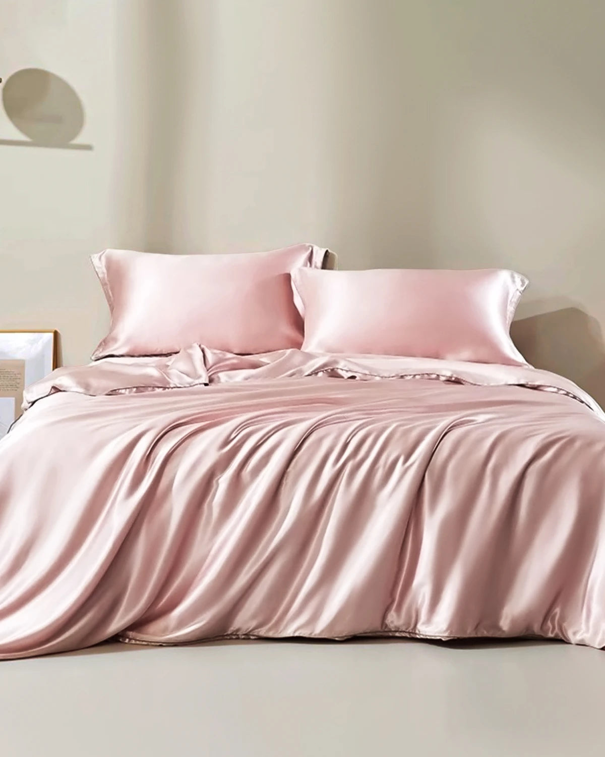 22 Momme Silk Duvet Cover, Pink