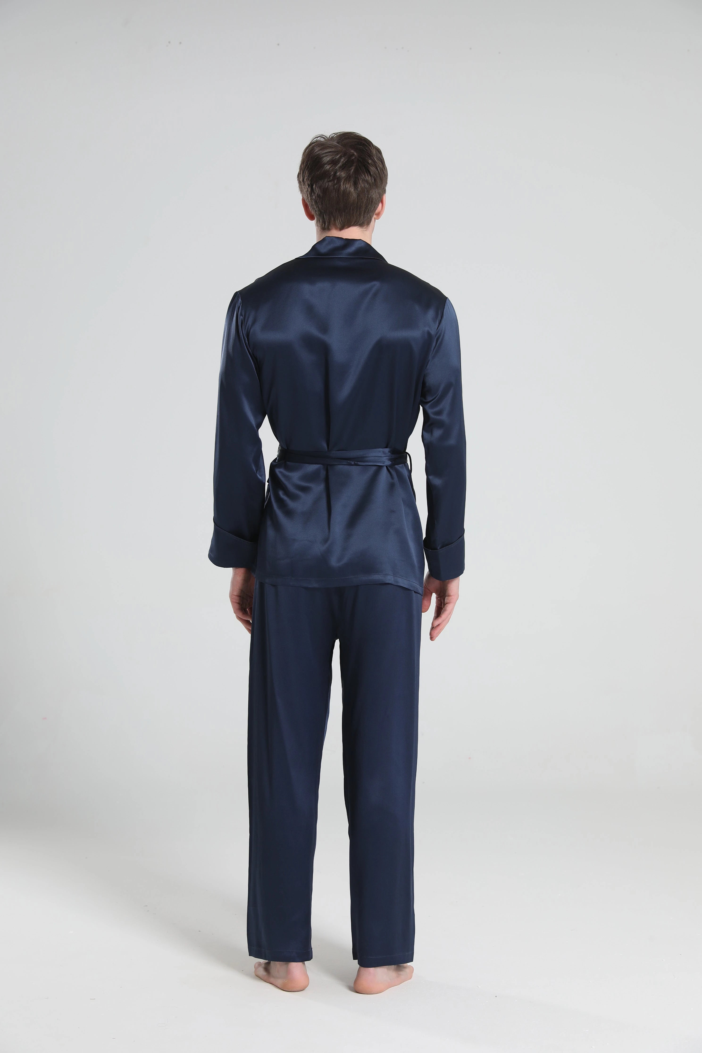 22 Momme Silk Pajamas for Men, Navy