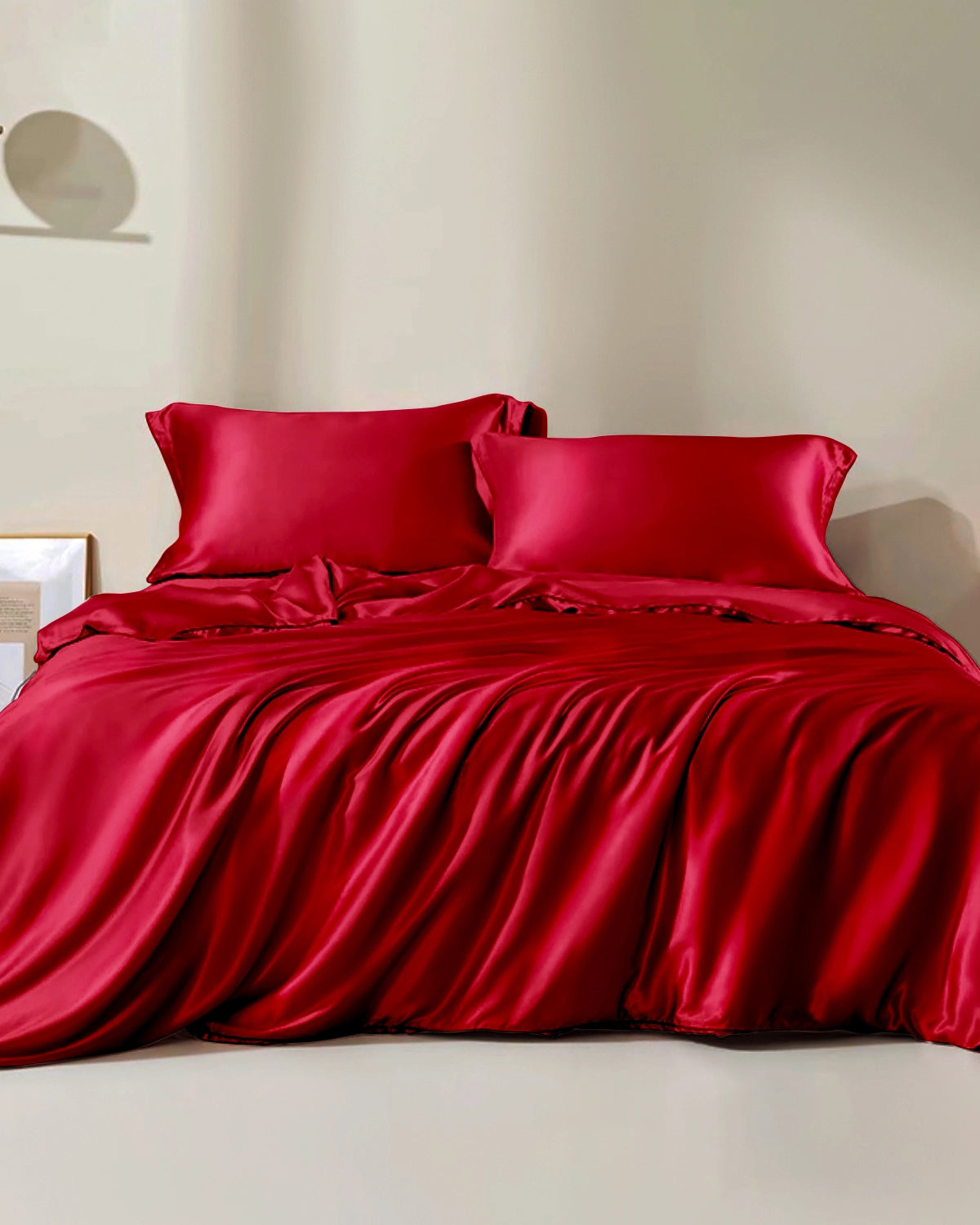 25 Momme Seamless Silk Duvet Cover, Burgundy