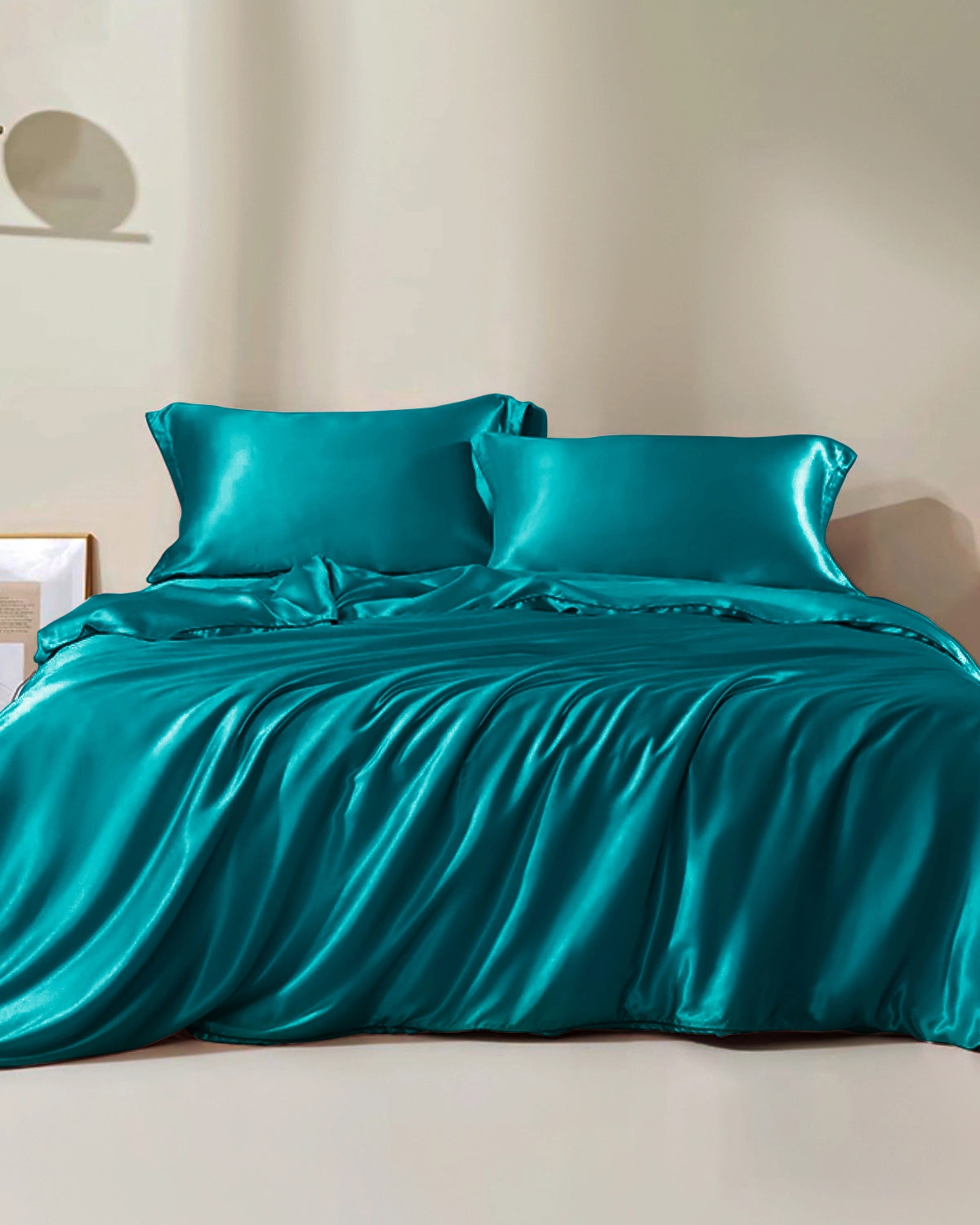 25 Momme Seamless Silk Duvet Cover, Peacock Blue