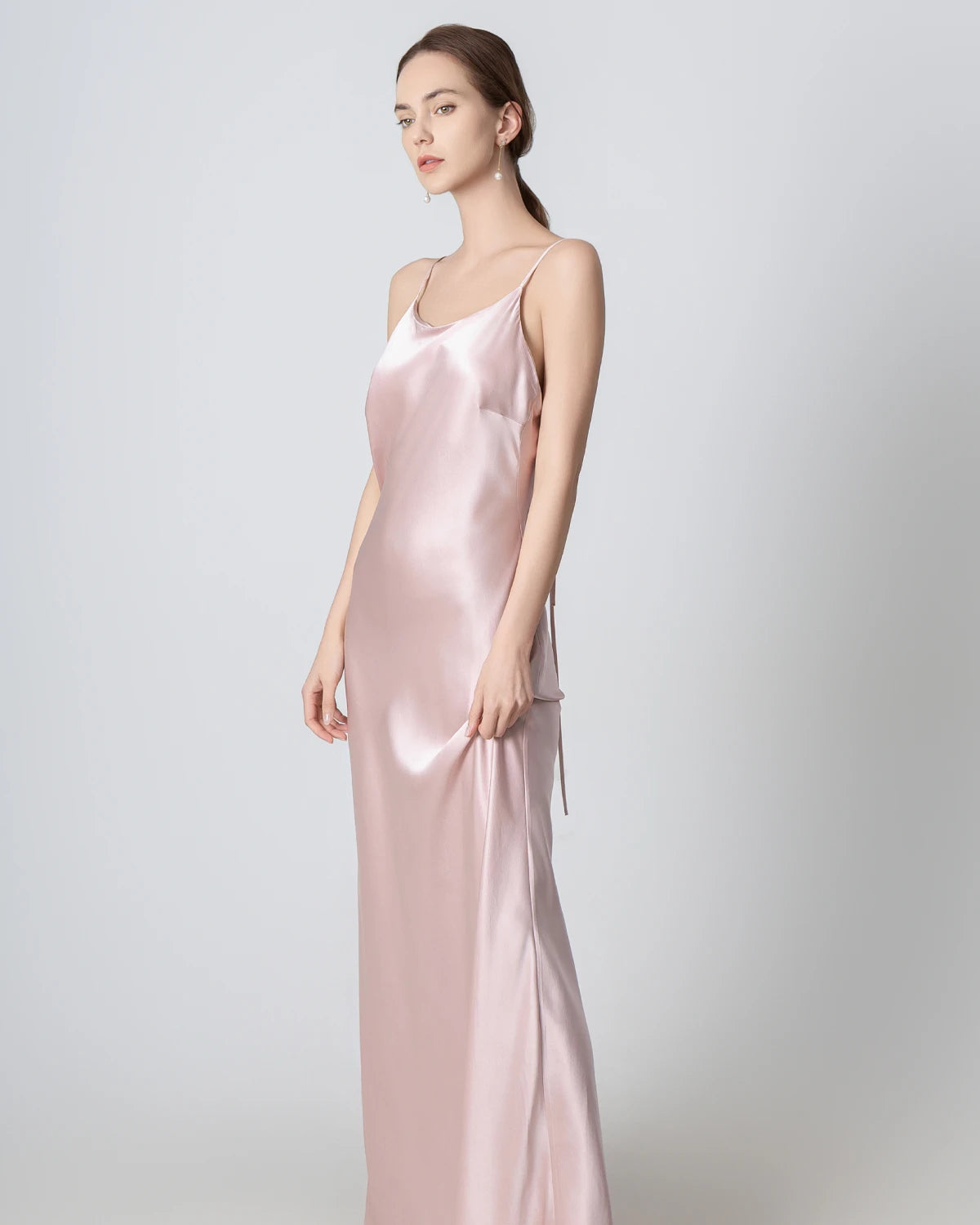 Backless Cami Maxi Silk Dress - DAISYSILK