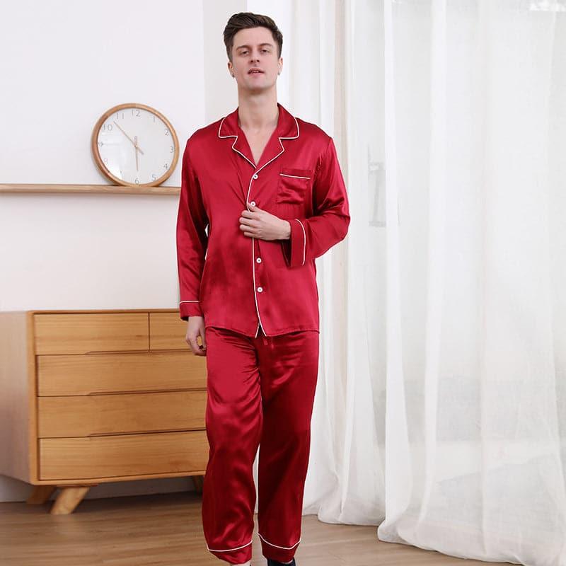 Classic Couple Matching Silk Pajamas Set - DAISYSILK