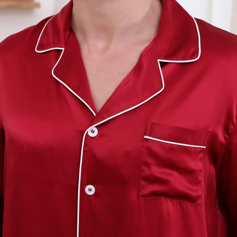 Classic Couple Matching Silk Pajamas Set - DAISYSILK