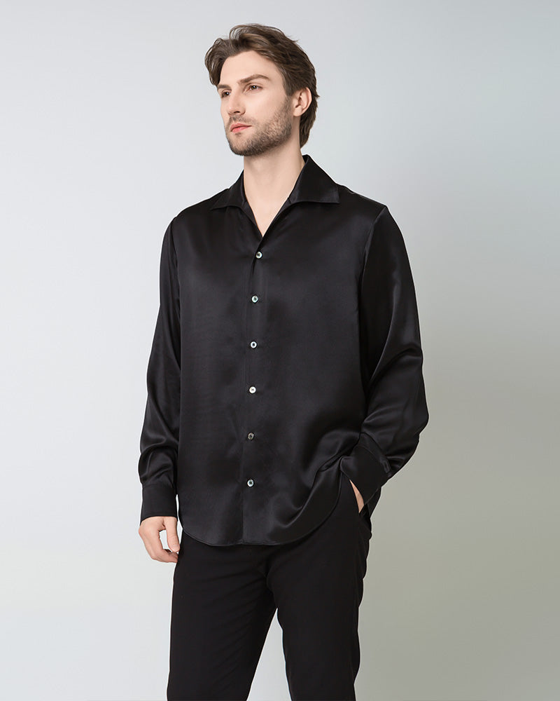 Classic Long Sleeve Silk Shirt