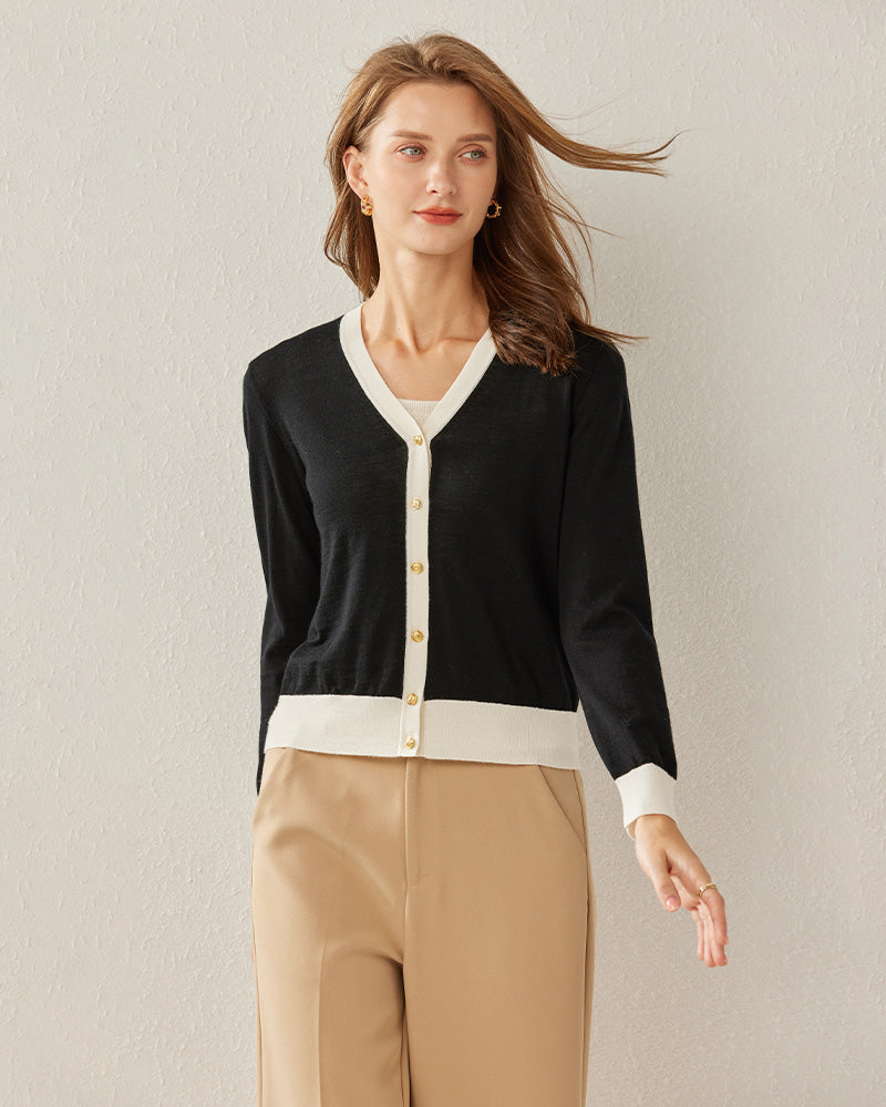 Cropped Women's Cozy Sweater Cardigan - DAISYSILK