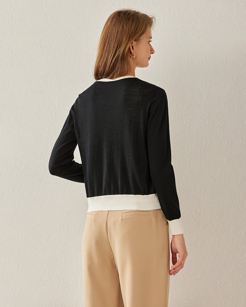 Cropped Women's Cozy Sweater Cardigan - DAISYSILK