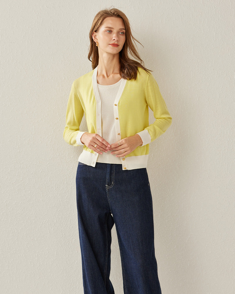 Cropped Women's Cozy Sweater Cardigan - DAISYSILK