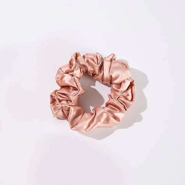 3.5 CM Midi Silk Scrunchies, Caramel