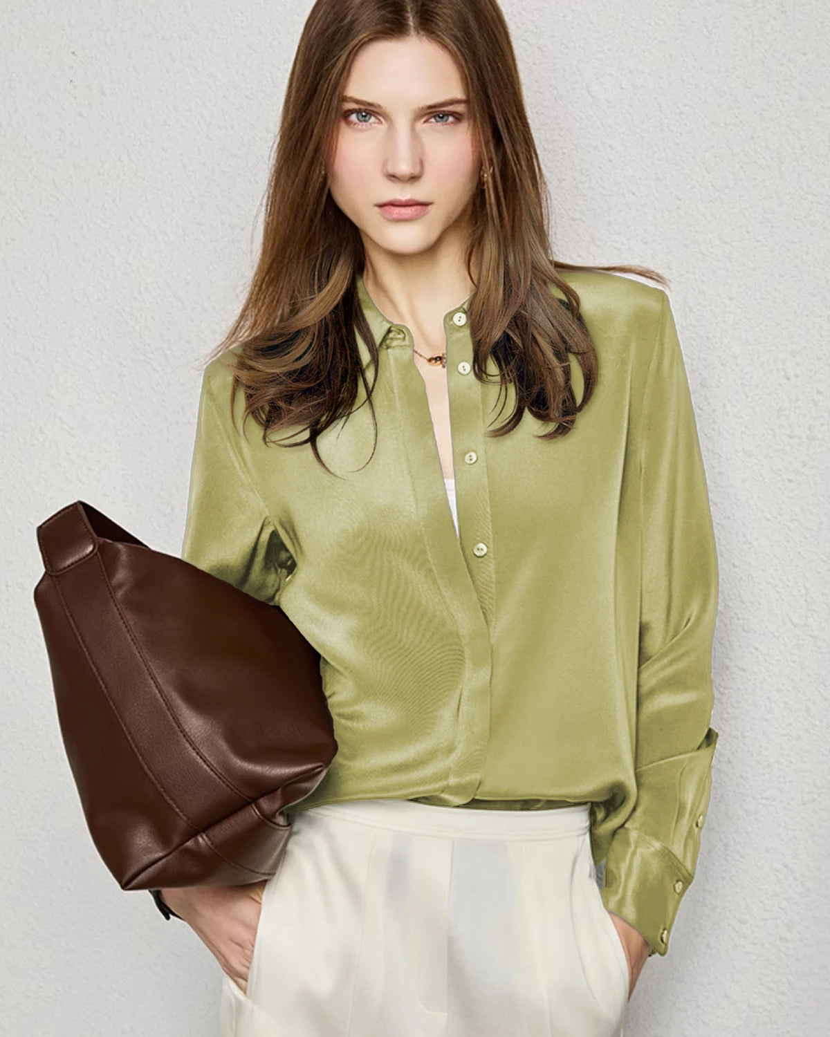 30 Momme Classic Concealed Silk Blouse - DAISYSILK