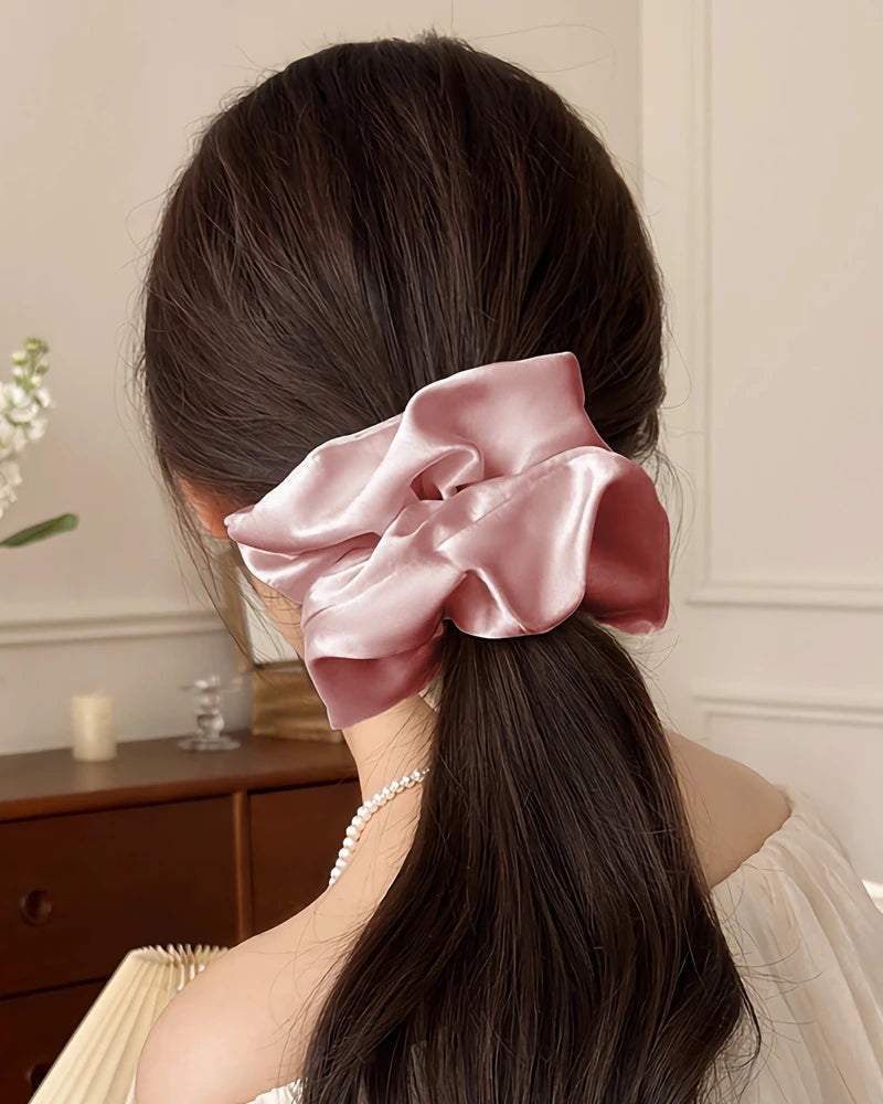 22 Momme Washable Silk Scrunchie 5cm, Pink