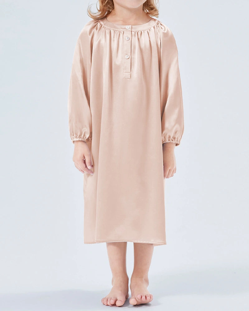 Long Silk Shirt Pajamas Sleepwear
