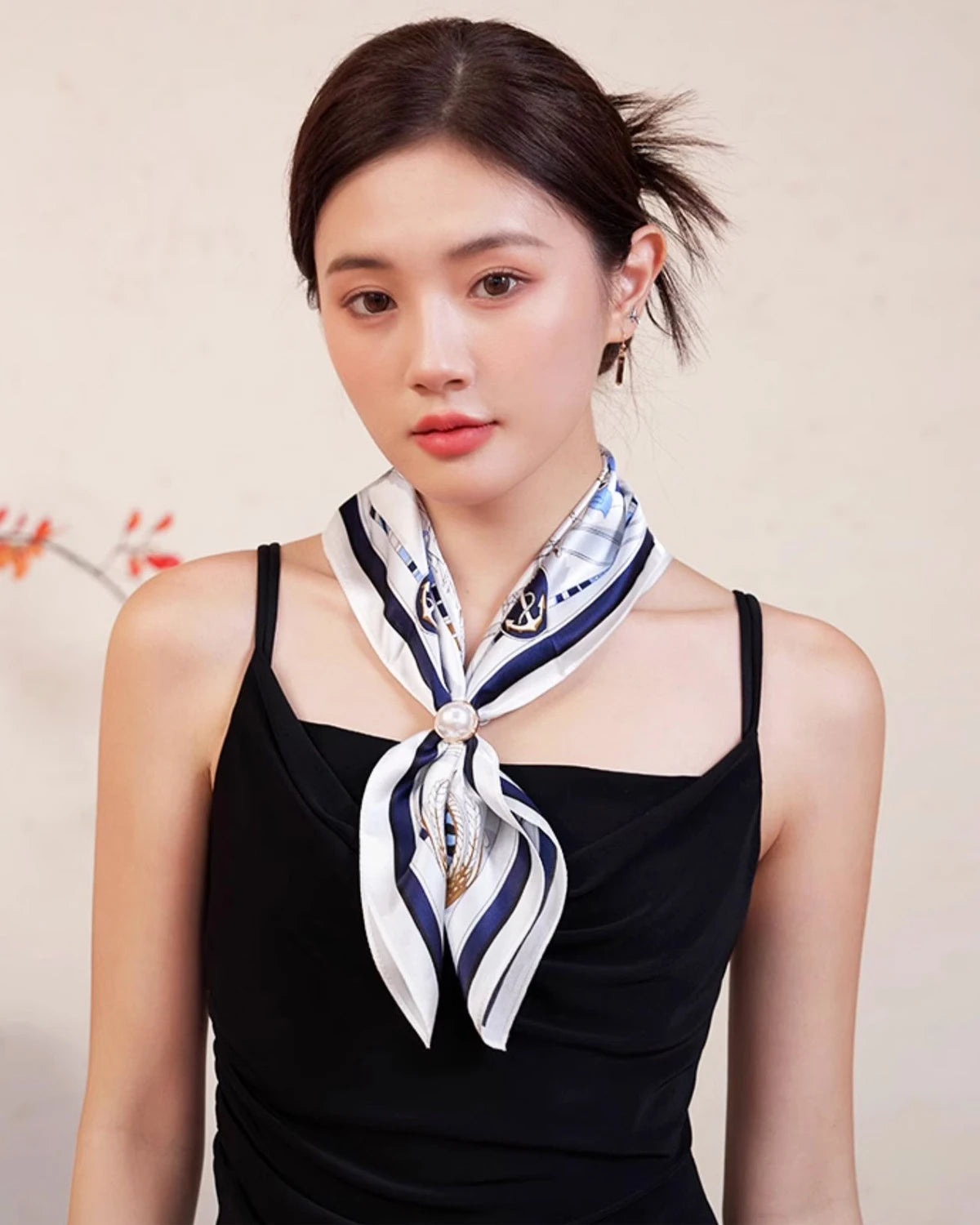 Nautical Print 100% Silk Scarf - DAISYSILK