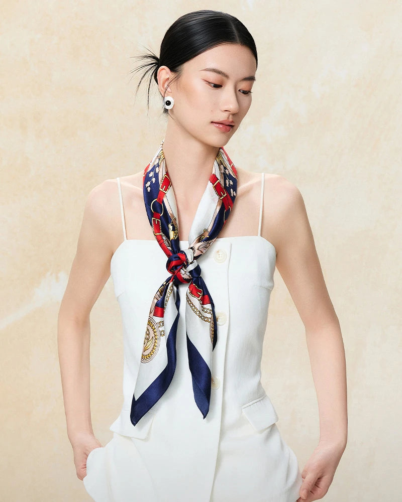 Vintage Chain Silk Scarf - DAISYSILK