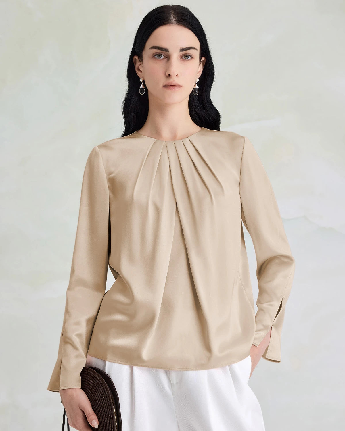 Elegant Washable Silk Pullover Blouse - DAISYSILK