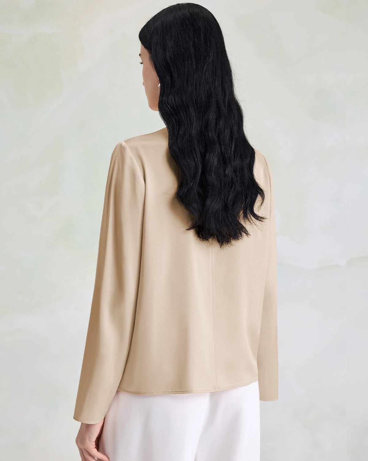 Elegant Washable Silk Pullover Blouse - DAISYSILK