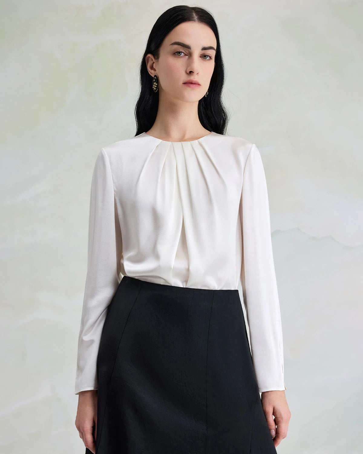 Elegant Washable Silk Pullover Blouse - DAISYSILK