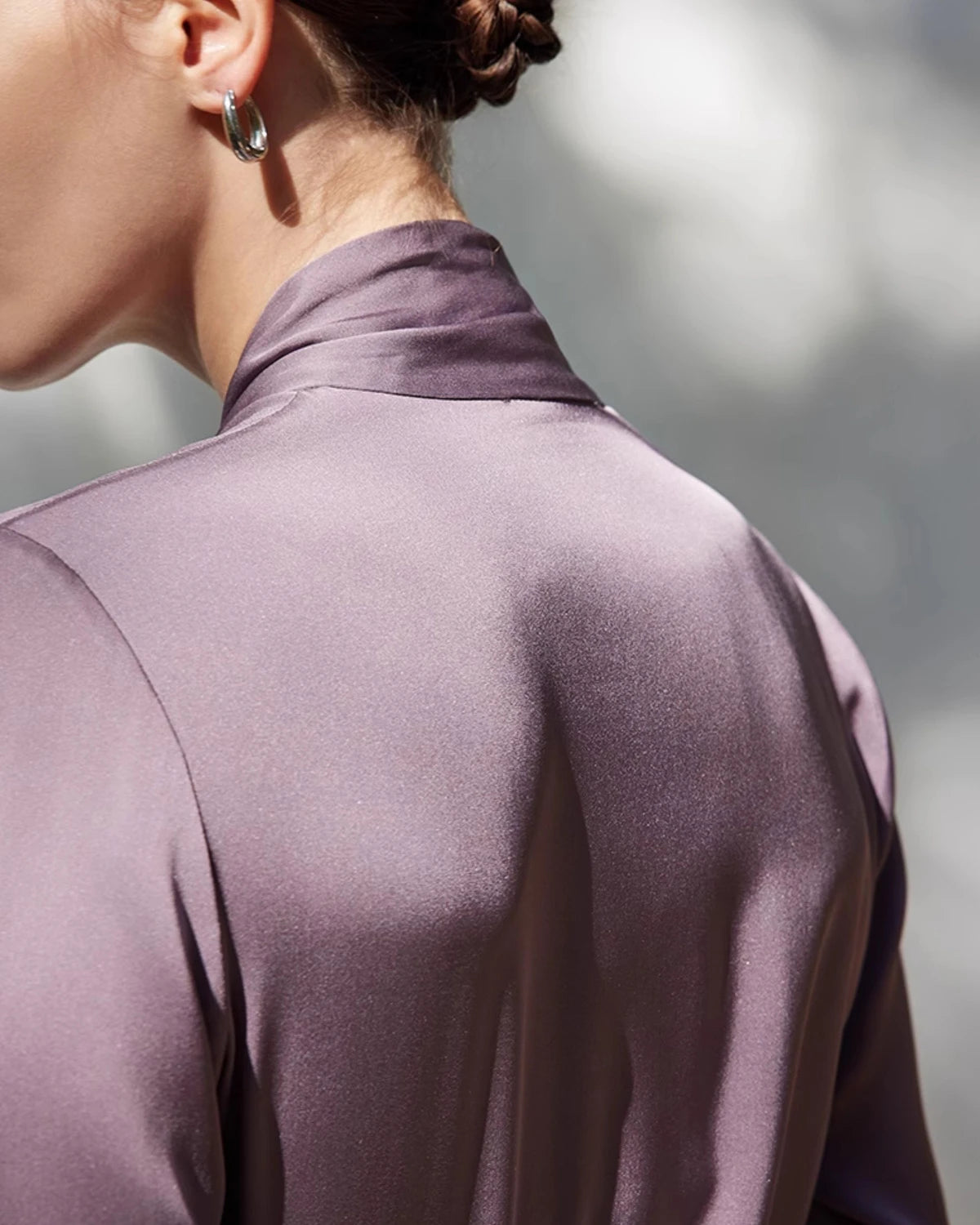 30 Momme Silk Tie-Front Long Sleeve Blouse - DAISYSILK