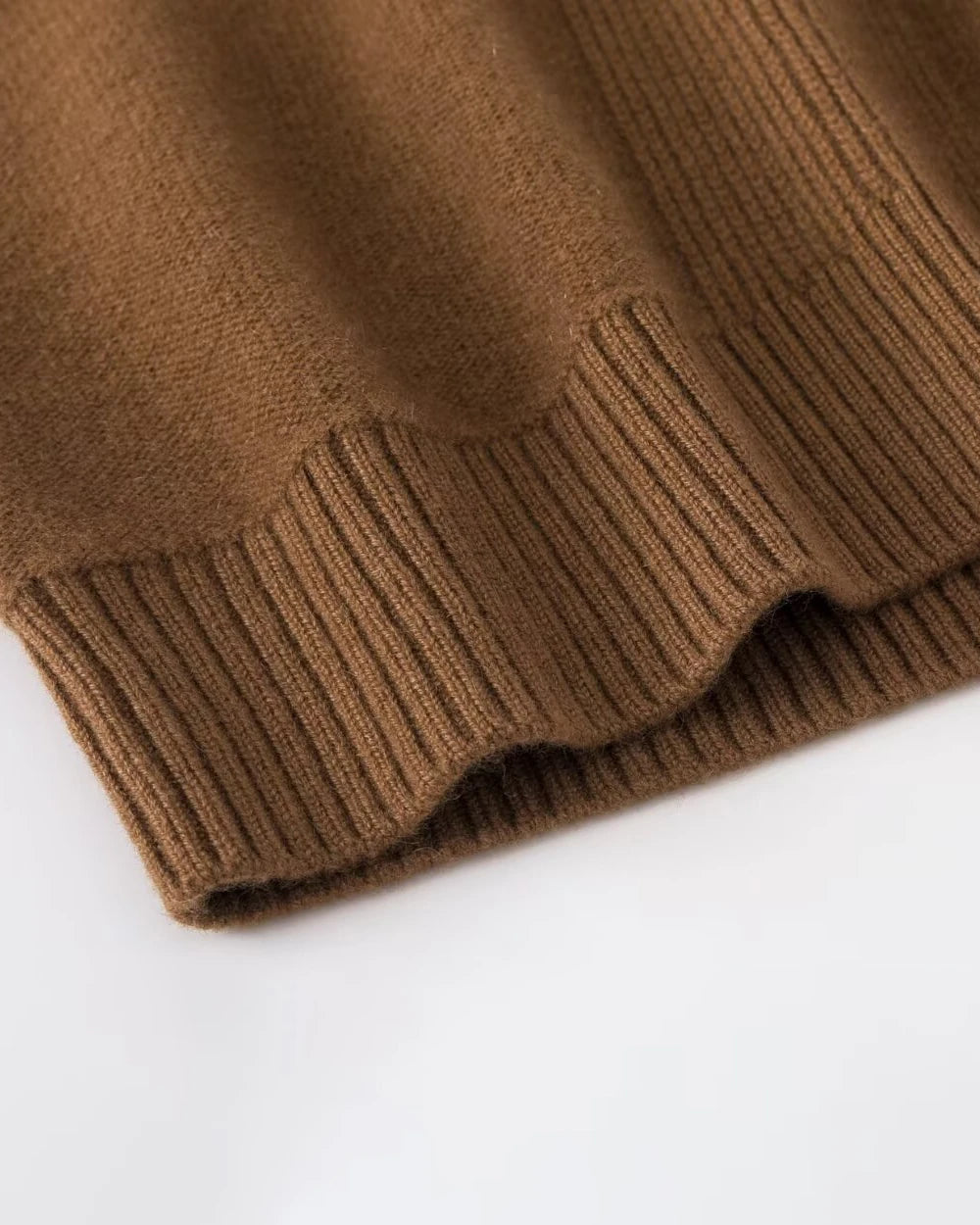 Deep V Neck Cashmere Vest, Brown