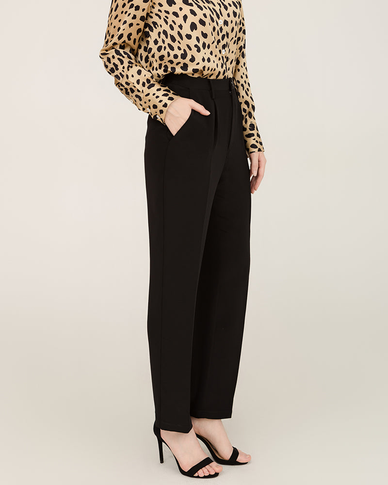 40 Momme Silk Sculpted Straight Pants - DAISYSILK