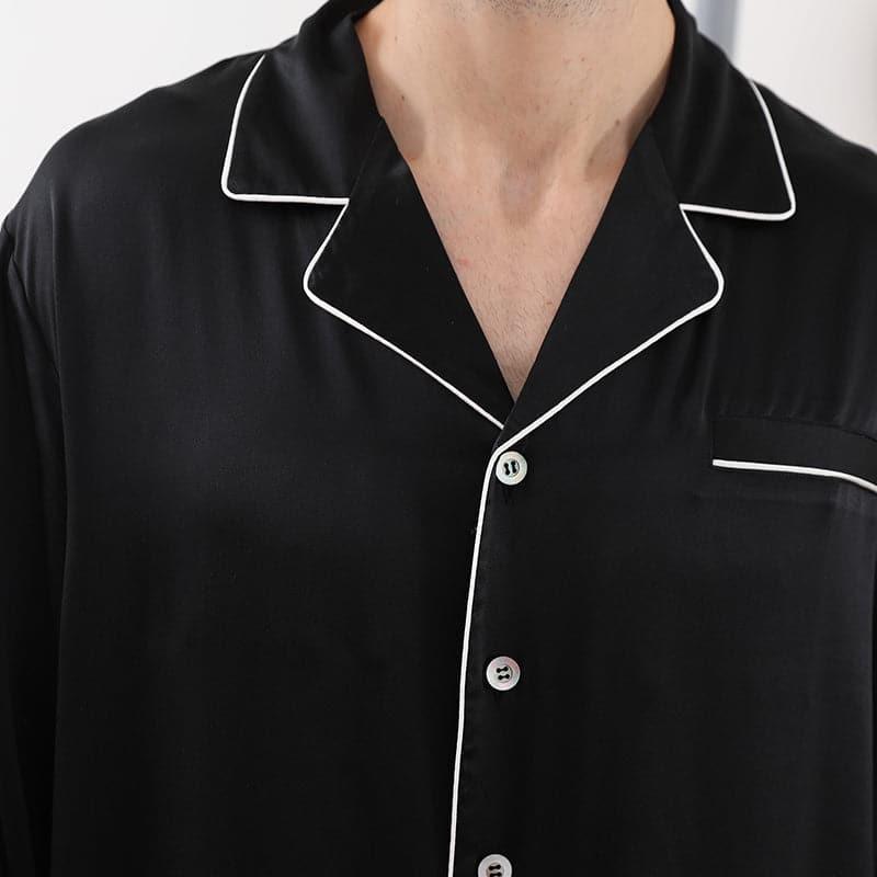 Long Silk Pajamas Home Wear For Couple - DAISYSILK